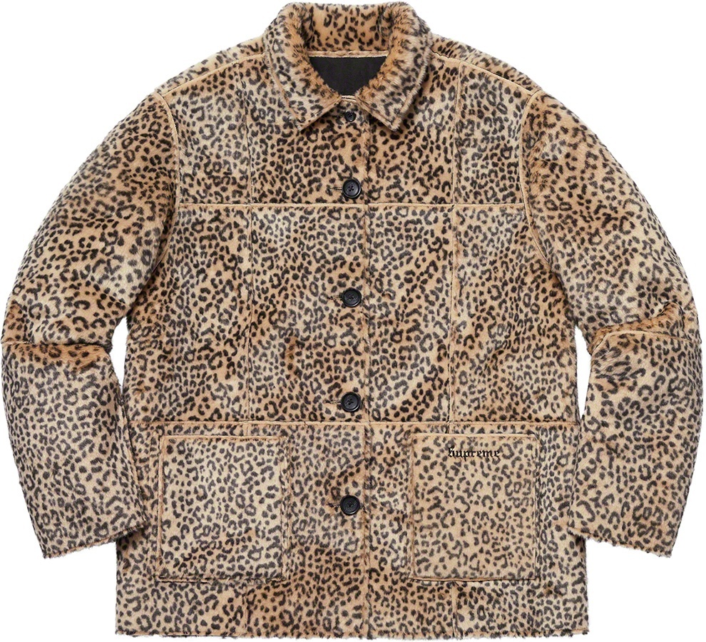 Reversible Faux Suede Leopard Coat view 3